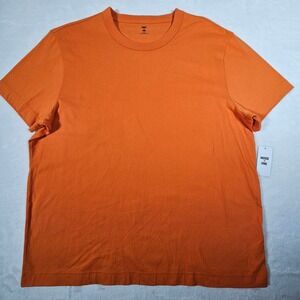 MODE OF ONE Men Orange Short Sleeve Crew Neck T Shirt Everyday Tee Size XXL